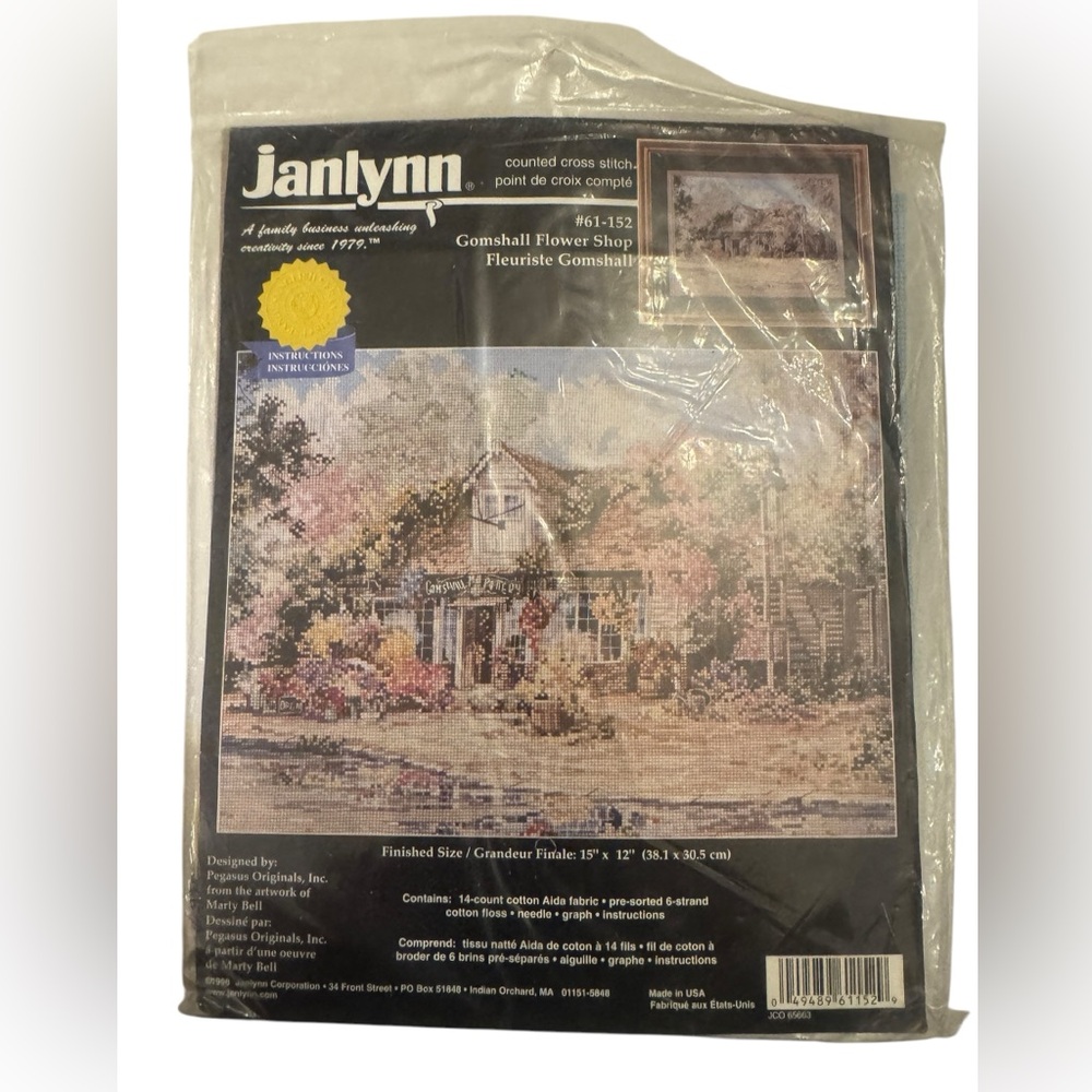 Janlynn Gomshall Flower Shop Cross Stitch New